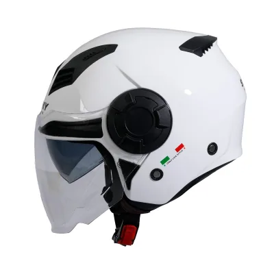 Sway SW 766 Solid Gloss White Yarım Kask