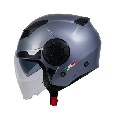 Sway SW 766 Solid Gloss Grey Yarım Kask