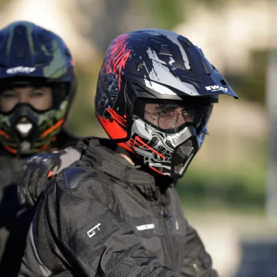 Sway SW X1 Seul Warrior Matt Black Grey Red Modüler Kask – 3. fotoğraf