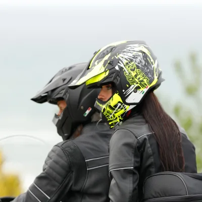 Sway SW X1 Seul Warrior Matt Black Yellow White Modüler Kask – 4. fotoğraf