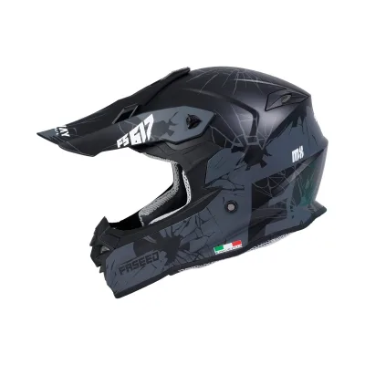 Sway 617 Kask Matt Crack Asphalt Black Grey