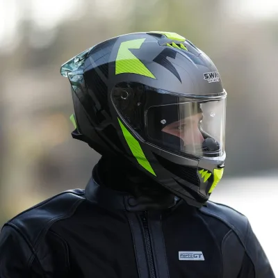 Sway SW 865 ST Titanium Yellow Kask Full Face – 2. fotoğraf