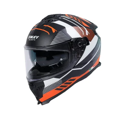 Sway SW 865 Matt Orange Black Full Face – 2. fotoğraf