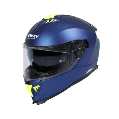 Sway SW 865 Solid Matt Blue Kask Full Face – 2. fotoğraf