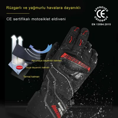 Ones Again MG01 Kışlık Eldiven Kırmızı – 3. fotoğraf