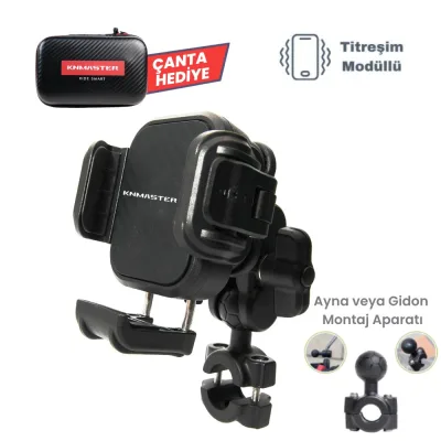 Knmaster TT-870 Titreşim Engelleyicili Tüm Motosikletlere Uyumlu Telefon Tutucu