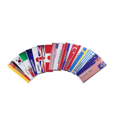 Ülke Bayrakları Alüminyum Sticker Uzun
