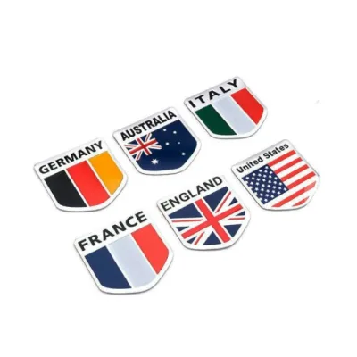 Ülke Bayrakları Alüminyum Arma Sticker