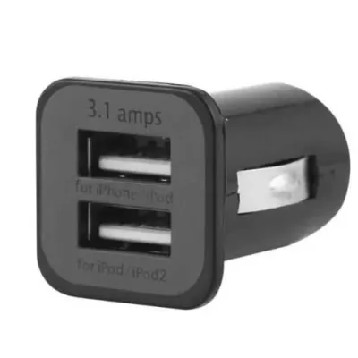 Usams Çift Usb Çakmaklık Şarj Adaptörü Siyah