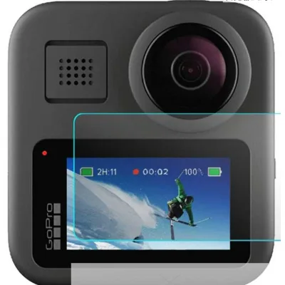 GoPro Max 360 Action Uyumlu Temperli Cam Ekran Koruyucu Film
