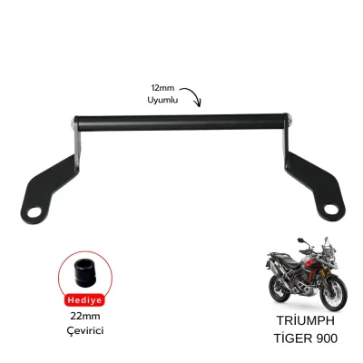 Pixel – Triumph Tiger 900 Uyumlu Telefon & Navigasyon Tutucu – Siyah