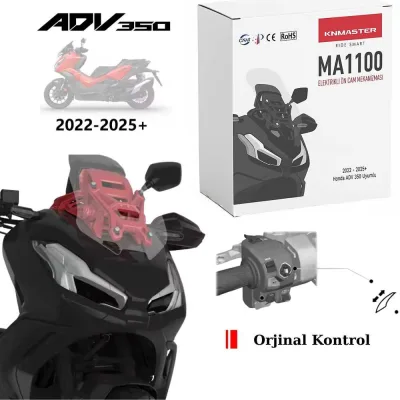 Knmaster MA1200 Elektrikli Ön Cam Mekanizması – Honda X-ADV Uyumlu (2021-2024-2025 Uyumlu)