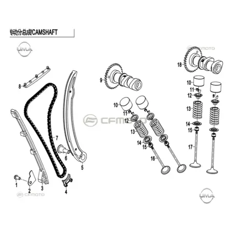 CFMoto 250NK E5 Eksantrik Zincir Gergisi Sacı – 3. fotoğraf