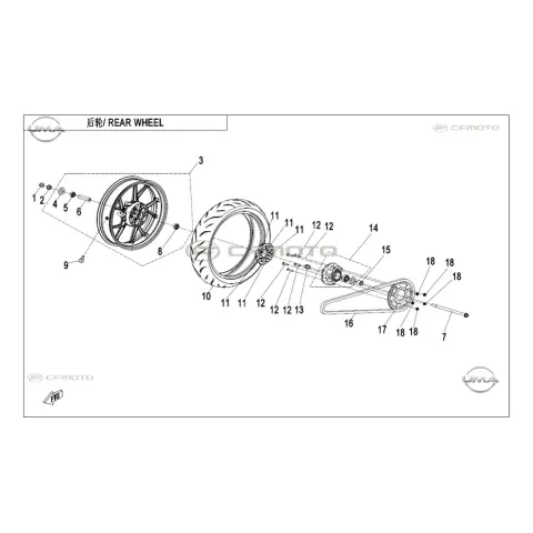 CFMoto CF 250-6 SR (EU 5) (2022) Rulman 6202-2RS