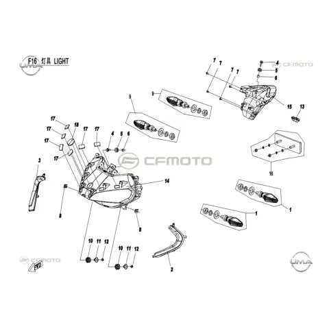 CFMoto CF 250-6 SR (EU 5) (2022) Far Komple – 2. fotoğraf