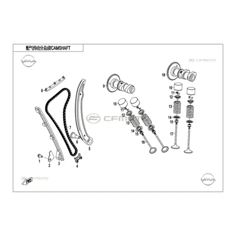 CFMoto CF 250CL (CF250-7) E5 Eksantrik Zincir Gergisi Alt