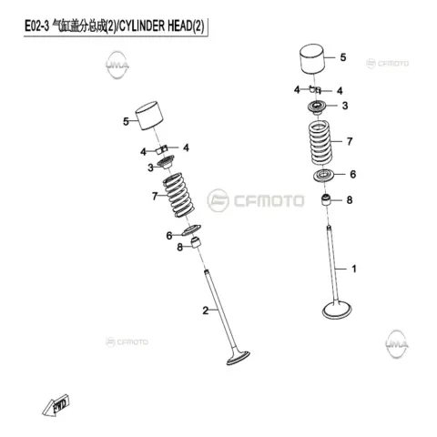 CFMoto CF NK 650 Egzoz Supabı – 3. fotoğraf