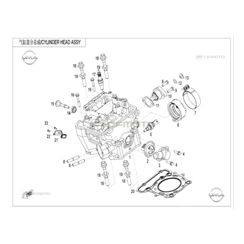 CFMoto CF675SR-R (CF650-10H) Saplama (M8X1.25X42)