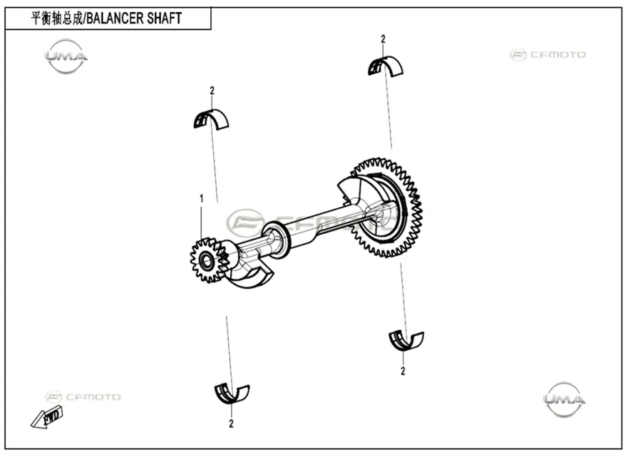 CFMoto CF 450 SR (CF400-6F) Denge Mili Yatağı (Maviı