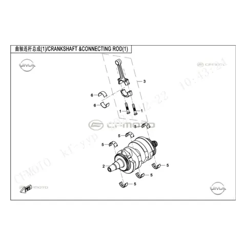 CFMoto 700CLX Heritage (CF700-2) E5 Krank Kolu 41.000~41.005
