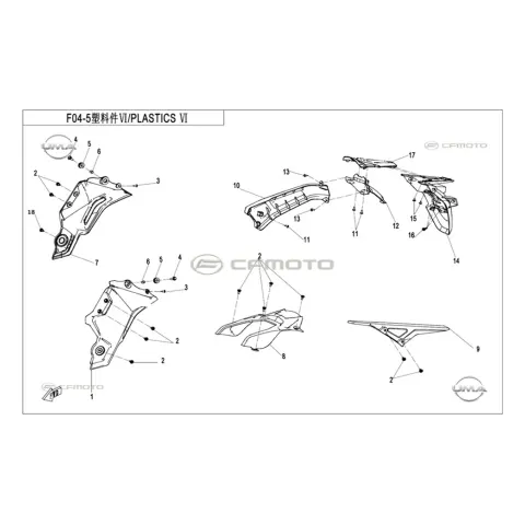CFMoto 700CLX Sport (CF700-2A) Arka Çamurluk