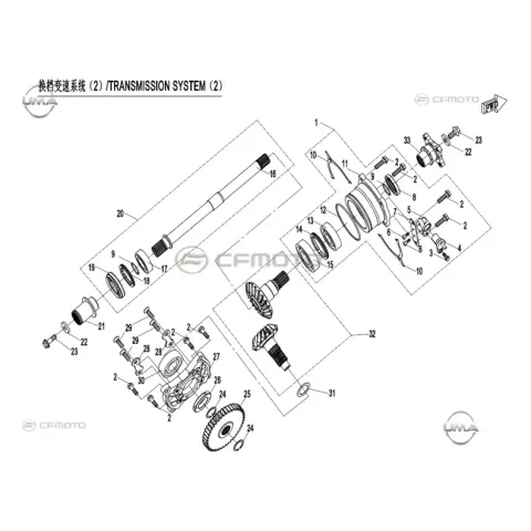 CFMoto Uforce 1000XL (CF1000UTR-5) (T1B) Şaft Kayıcı – 3. fotoğraf