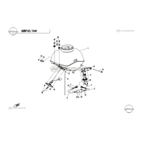 CFMoto Uforce 500 (T1B) Arka Diferansiyel Havalandırma Hortumu