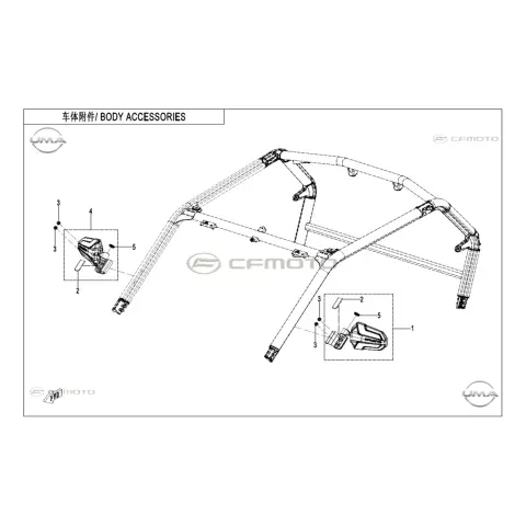 CFMoto Zforce 950 Sport 4 CF1000STR 3L Sol Ayna