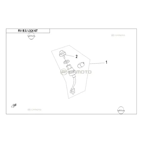 CFMoto CF Goes Terrox 500L (CF500ATR-11L) (T3B) Kilit Seti