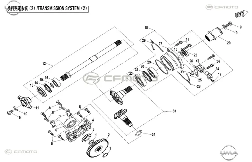 CFMoto CF1000UTR-C (Zforce) 1000SPORT-R (T1B) Rulman Yatağı
