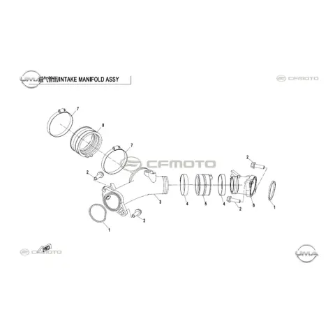 CFMoto CF1000ATR Overland (T3B) Uc Yollu Emme Manifoldu