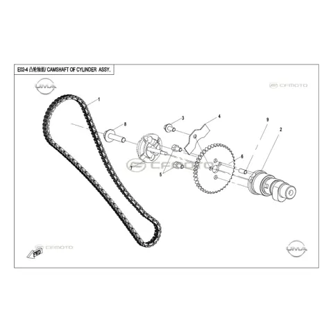 CFMoto CF400ATR-L (T3) Eksantrik Zinciri – 3. fotoğraf