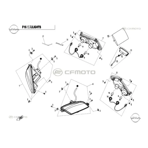 CFMoto CF400ATR-L (T3) Far Komple Sağ – 3. fotoğraf