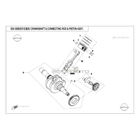 CFMoto CF450ATR-3L (T3B) Krank Komple
