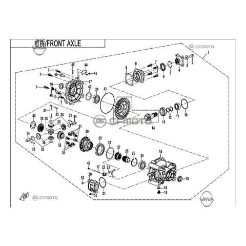CFMoto CF450ATR-3L (T3B) Ön Diferansiyel Ayar Simi 32X25.4X2.30