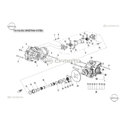 CFMoto CF500ATR-3 (T3B) Universal Mafsal