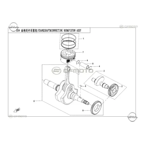 CFMoto CF500ATR-A (T3) Denge Mili Komple – 2. fotoğraf
