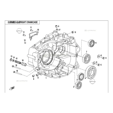 CFMoto CF600ATR-2L (T3B) Rulman 6203 – 3. fotoğraf