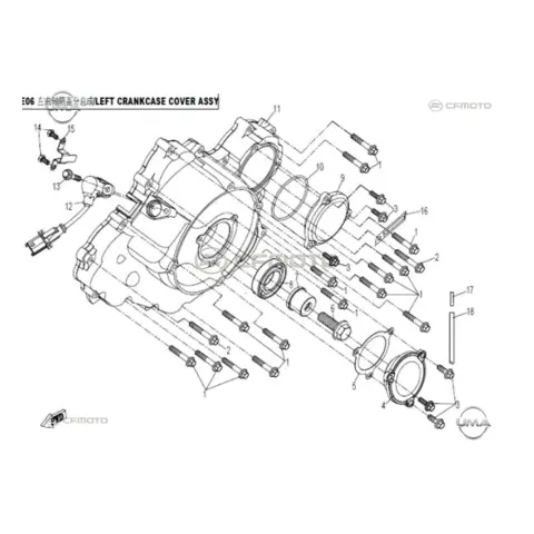 CFMoto CF800ATR (T3) Krank Kutusu Sol Kapak İç – 3. fotoğraf