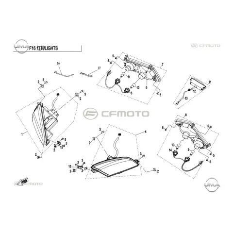 CFMoto CF800ATR-2 (T3B) Plaka Lambası Komple – 3. fotoğraf