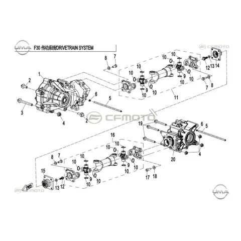 CFMoto CF800ATR-2 (T3B) Universal Mafsal Arka – 3. fotoğraf
