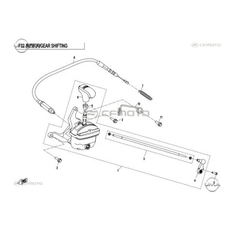 CFMoto CF800ATR-2 (T3B) Vites Sabitleme Teli – 3. fotoğraf