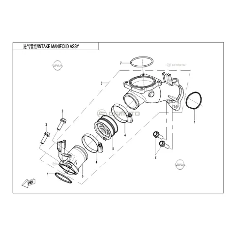 CFMoto CF800ATR-5 (CF850 Touring High) (T3B) Emme Manifoldu