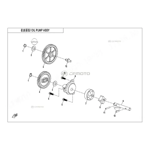 CFMoto Cforce 1000 Low (CF1000ATR-2) (T3B) Yağ Pompası Rotor Dişlisi