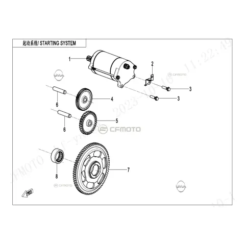 CFMoto Cforce 1000 Low (CF1000ATR-2) (T3B) Marş Motoru – 2. fotoğraf