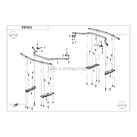CFMoto Cforce 1000 Low (CF1000ATR-2) (T3B) Port Bagaj Destek Profili Arka – 3. fotoğraf