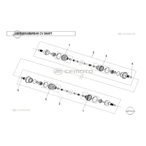 CFMoto Cforce C4 Long (CF400ATR-7L C4) (T3B) Arka Aks Körüğü İç – 3. fotoğraf