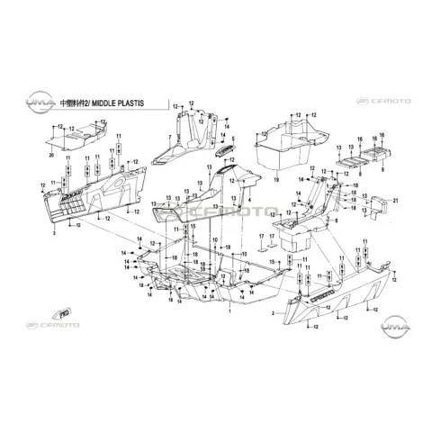 CFMoto Zforce 800 Ex Eps UTV Ayaklık Ana Gövde
