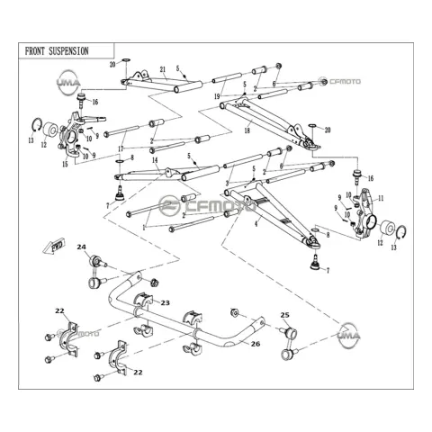 CFMoto Zforce 800 Ex Eps UTV Arka Viraj Kolu Rotil Sol – 3. fotoğraf