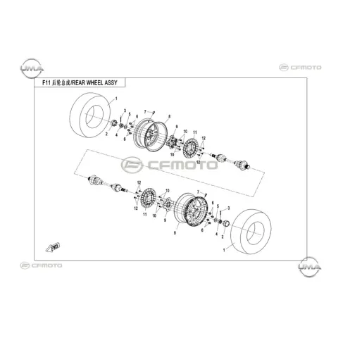 CFMoto Zforce 800 Ex Eps UTV Dış Lastik (26X11-14) (Tubeless) – 3. fotoğraf